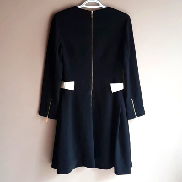 TED BAKER Black Emorly Dress with Side Bows Size 1 - Picture 6 of 10